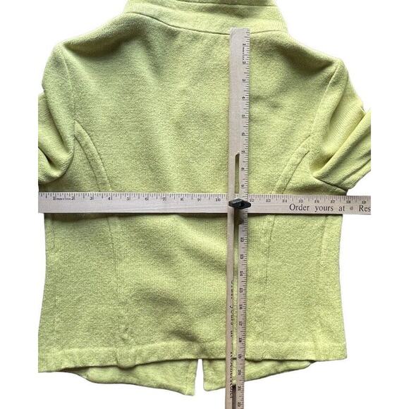 St John Blazer Women Sz 6 Lime Green Open Front Santana Knit Jacket Stunning USA - Picture 9 of 12